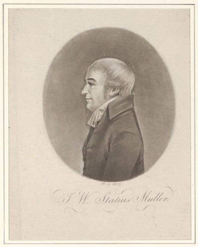 Portret van predikant Muller