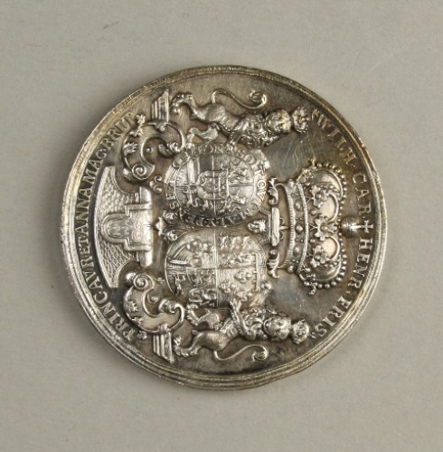 Penning inhuldiging prins Willem IV en prinses Anna te Breda