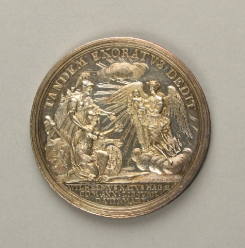Penning geboorte van prins Willem, zoon van Willem IV en prinses Anna