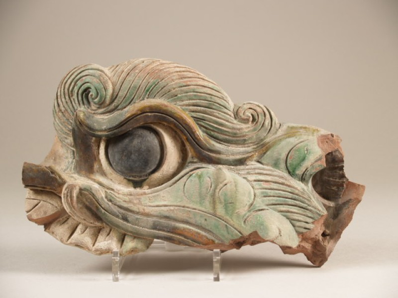 Bouwkeramiek, fragment, in vorm van draak
