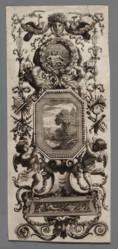 Ornamentprent. Livre De Diverses Grotesques, Peintes Dans Le Cabinet De La Reine Régente, Au Palais Royal (kopie).