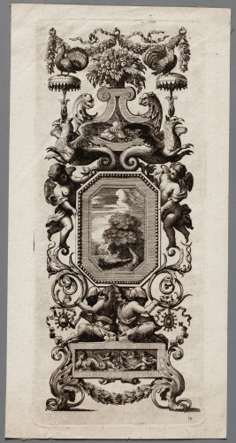 Ornamentprent. Livre de diverses grotesques, peintes dans le Cabinet de la Reine Régente, au Palais Royal (kopie).