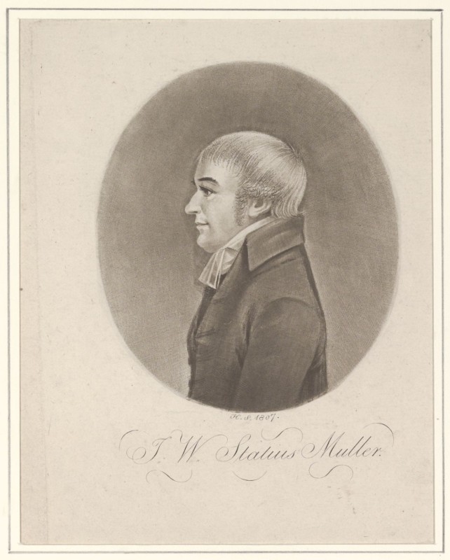 Portret van predikant Muller